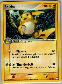 Raichu 12/108 Holo Power Keepers - Pokemon Card - NM - Image 1