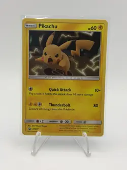 Pokemon Card Sun & Moon Promo Pikachu SM227 Holo - Image 1