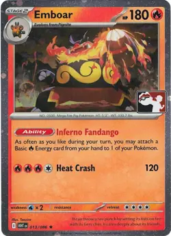 Emboar (Cosmos Holo) 013/086 Prize Pack Series Cards LP Holofoil - Image 1