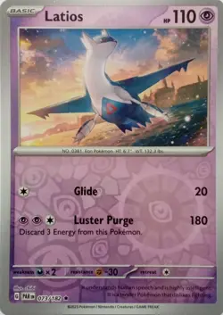 073/182 LATIOS REVERSE HOLO PARADOX RIFT POKEMON CARD - Image 1