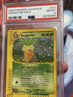 Pokemon card PSA 8 Exeggutor Holo Rare H10/H32 Aquapolis crazy swirl/galaxies - Image 2