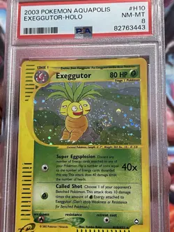 Pokemon card PSA 8 Exeggutor Holo Rare H10/H32 Aquapolis crazy swirl/galaxies - Image 4