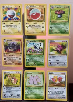 Pokemon TCG 1st Edition Jungle - 9 Card Lot. Rare Misprint Electrode & more - Image 1