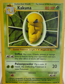 1999 Pokemon TCG - Kakuna - Base Set - Uncommon Card - 33/102 - Image 4
