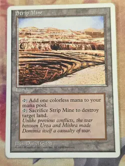 Strip Mine MTG 4th Edition (4ED) (HP) - Image 1