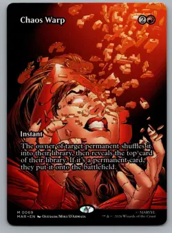 Chaos Warp (Borderless) 69 Marvel Universe Eternal-Legal Magic: The Gathering NM - Image 1