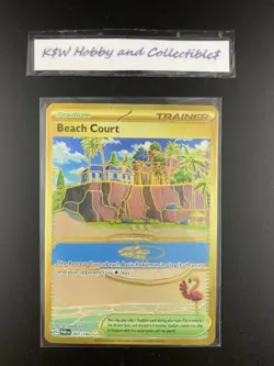 Pokemon TCG Beach Court 263/182 Paradox Rift Gold Hyper Rare NM - Image 1