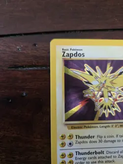 Pokemon TCG Base Set Zapdos 16/102 Holo Rare English Unlimited 90 LP 1999 - Image 3