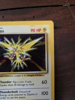 Pokemon TCG Base Set Zapdos 16/102 Holo Rare English Unlimited 90 LP 1999 - Image 4