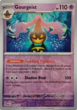 078/182 GOURGEIST REVERSE HOLO PARADOX RIFT POKEMON CARD - Image 1