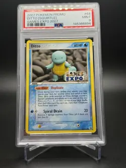 Pokemon Games Expo 2007 Promo Ditto Squirtle 64/113 MINT PSA 9 RARE LOW POP - Image 1