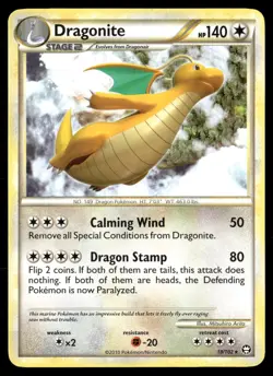 Dragonite 18/102 Rare HGSS Triumphant Pokemon NM/M - Image 1