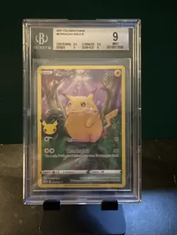 2021 Pokemon Celebrations Pikachu #005/025 Holo BGS 9 Mint WOTC Reprint - Image 1