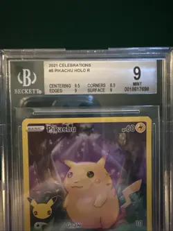 2021 Pokemon Celebrations Pikachu #005/025 Holo BGS 9 Mint WOTC Reprint - Image 2