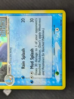 Marshtomp 24/100 - Crystal Guardians Stamped Reverse Holo Pokemon TCG LP - Image 5