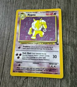 Pokemon TCG Hypno 8/62 Fossil Unlimited Holo Rare English WOTC 1999 90 HP - Image 1