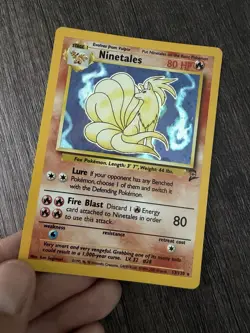 Pokemon TCG Ninetales 13/130 Base Set 2 Holo Rare English 1999 - Image 2
