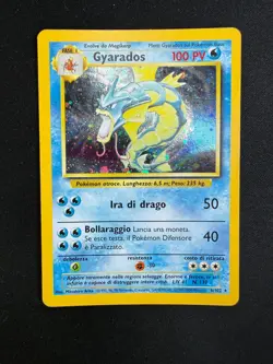 Pokemon Gyarados 6/102 Set Base Rara Holo Swirl Unlimited Wizards ITA Vintage - Image 1