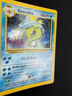 Pokemon Gyarados 6/102 Set Base Rara Holo Swirl Unlimited Wizards ITA Vintage - Image 3