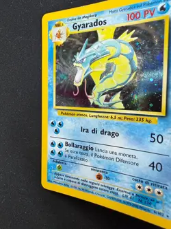 Pokemon Gyarados 6/102 Set Base Rara Holo Swirl Unlimited Wizards ITA Vintage - Image 4