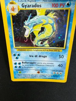 Pokemon Gyarados 6/102 Set Base Rara Holo Swirl Unlimited Wizards ITA Vintage - Image 5
