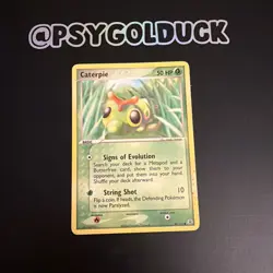 CATERPIE 56/112 COMMON FIRERED & LEAFGREEN POKEMON Played C16 - Image 1