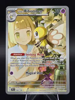 Lillie's Ribombee 164/159 Illustration Rare SV09: Journey Together Pokemon TCG - Image 3