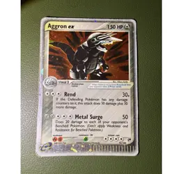 Nintendo Aggron ex 95/100 EX Ruby & Sapphire 2003 Holo Rare played - Image 1