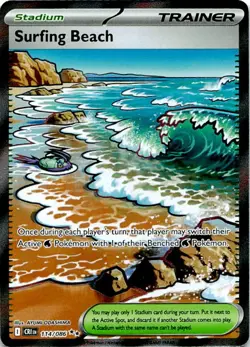 Surfing Beach CRI Holofoil 114/086 NM Ultra Rare - Image 1