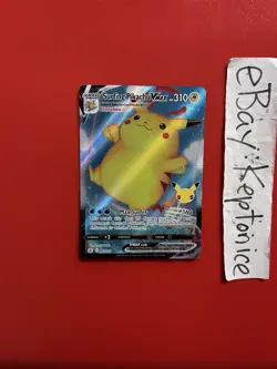Pokemon TCG English Surfing Pikachu VMAX 009/025 Celebrations 25th Holo - Image 1