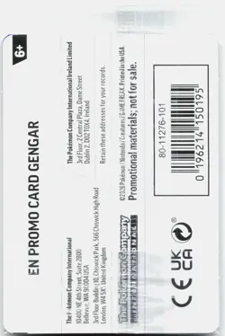 Gengar - 050/088 SEALED Perfect Order Gamestop STAMPED Promo Pokemon - NM/MINT - Image 2