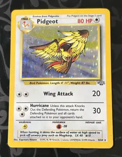 The Pokemon Company Pokemon TCG Pidgeot Holo Rare Jungle 8/64 EN 80HP 1999 - Image 1