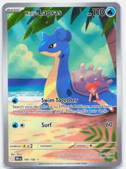 Misty's Lapras - 194/182 Destined Rivals Illustration Rare Pokemon - NM - Image 1
