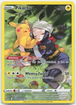 Pikachu - TG05/TG30 Lost Origin Trainer Gallery Pokemon - NM - Image 1