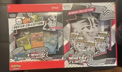 Pokemon TCG White Flare Binder And Unova Poster Collection Sealed - Image 1
