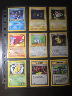 Vintage Pokemon Card Collection Lot/Binder Pages 1st Edition & Base Team Rocket - Image 1