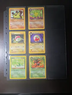 Vintage Pokemon Card Collection Lot/Binder Pages 1st Edition & Base Team Rocket - Image 3
