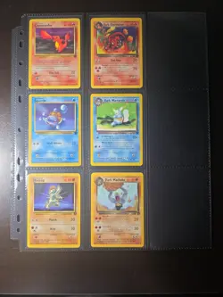 Vintage Pokemon Card Collection Lot/Binder Pages 1st Edition & Base Team Rocket - Image 4
