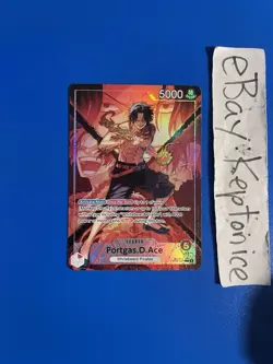 One Piece TCG Portgas D Ace OP16-001 Alternate ALT ART The Time Of Battle L - Image 1