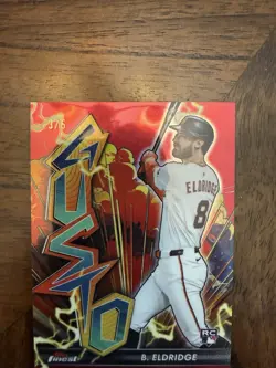 2026 Topps Finest Baseball Bryce Eldridge RC Gusto #G-5 Red Refractor #3/5 - Image 3