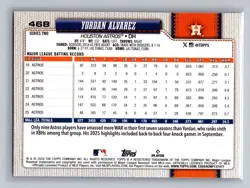 2026 Topps Series 2 - Yordan Alvarez #468 Rainbow Foil Astros - Image 2