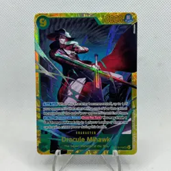 One Piece TCG Card Dracule Mihawk OP14-119 The Azure Sea's Seven Foil Secret NM - Image 1