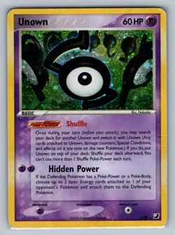 Unown (S) Unseen Forces #S/28 Holo Rare, Holo Pokemon Card - Image 1