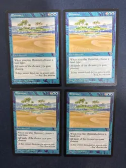 MTG 4X MIRAGE SHIMMER NM MAGIC THE GATHERING BLUE ENCHATMENT ENGLISH RARE CARD - Image 1
