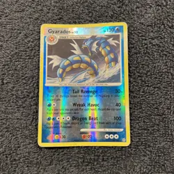POKEMON Gyarados 19/100 Stormfront 2008 Holo Rare Pokemon Card OK FAIR CONDITION - Image 1
