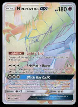 Pokemon Cards Necrozma GX 153/147 Burning Shadows Rainbow Rare LP *2 - Image 1