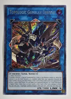 Topologic Gumblar Dragon BLRR-EN043 Secret Rare 1st Edition Yugioh TCG Card NM/M - Image 1