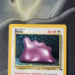 Pokemon TCG Ditto Fossil Holo Card 3/62 - LP/MP Condition - Image 2