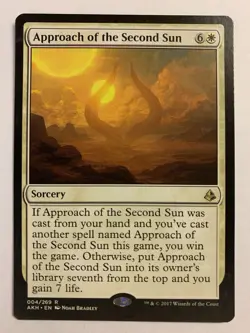 1X NM MTG Magic The Gathering Approach of the Second Sun Amonkhet Rare Card - Image 1