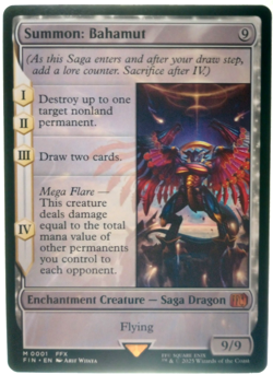 MTG - Summon Bahamut - 0001 Final Fantasy - FF - Magic The Gathering Card - NM - Image 1